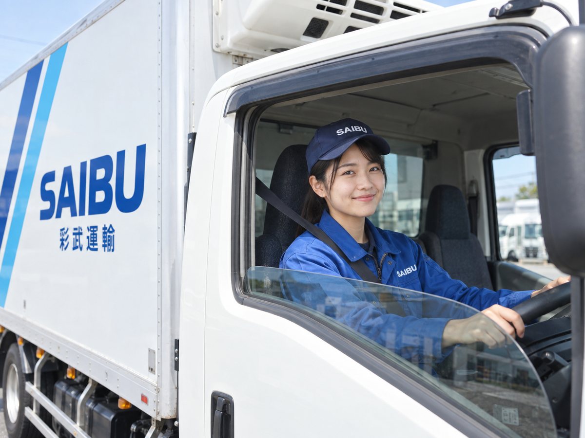 運転席に座る女性ドライバー